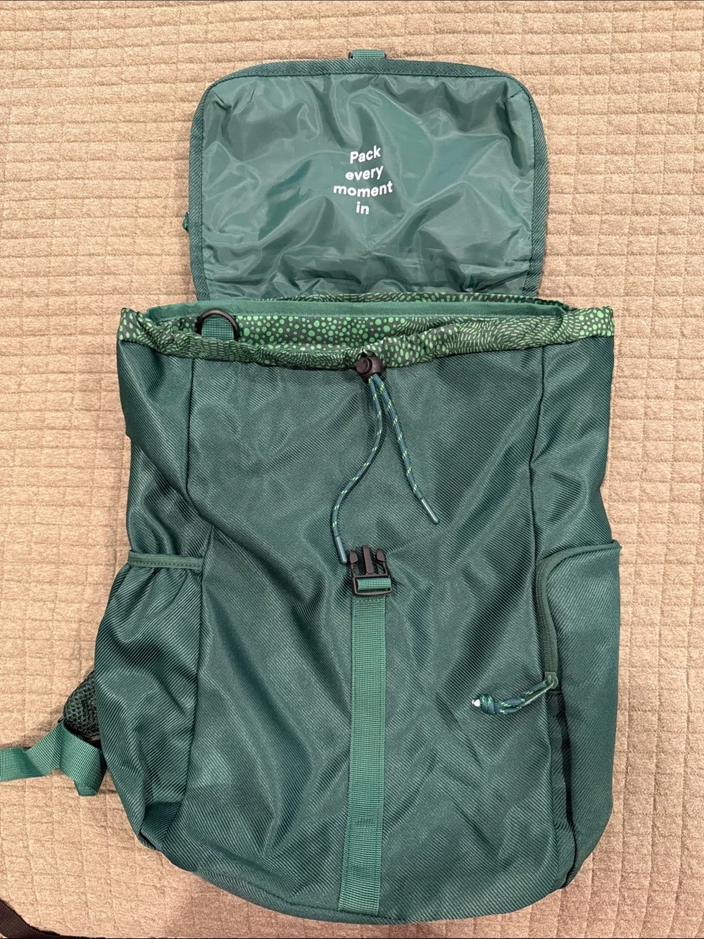 EF Go Ahead Tours green rucksack